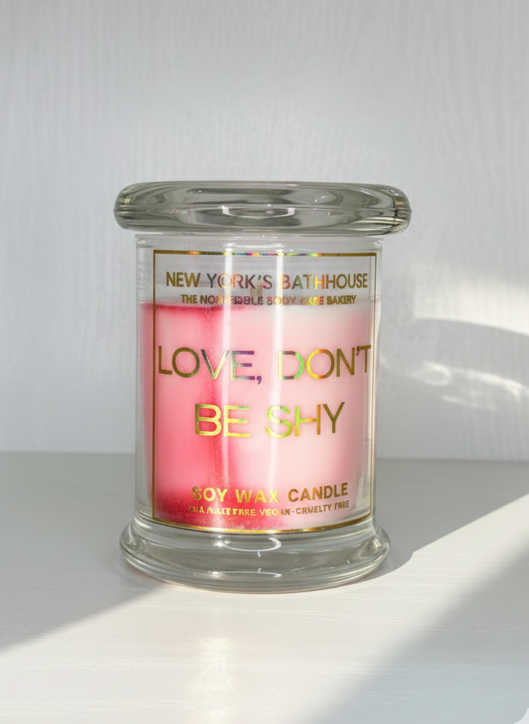 Love, Don’t Be Shy Soy Wax Candle - New York's Bathhouse