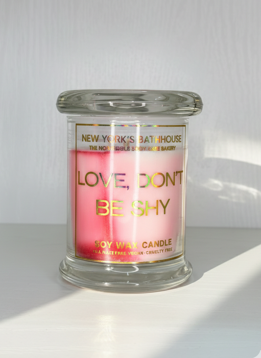 Love, Don’t Be Shy Soy Wax Candle - New York's Bathhouse