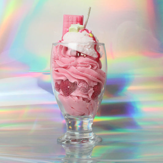 Pink Sugar Dessert Candle