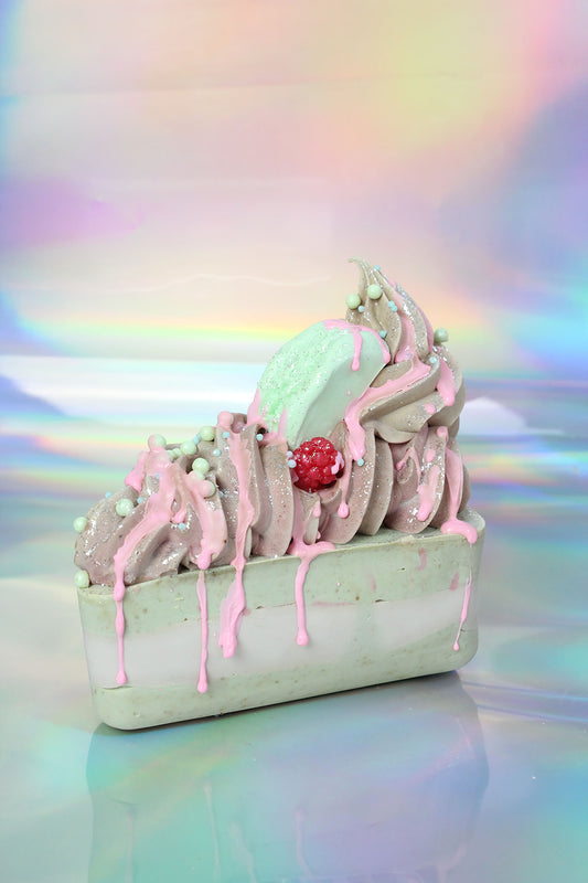 Pistachio Macaron Cake Slice Soap