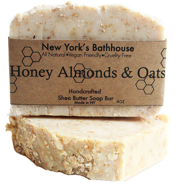 Honey Almonds & Oats Cold Process Soap Bar - New York's Bathhouse