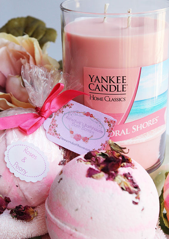 Roses & Peony Sea salt  Bath Bomb - New York's Bathhouse
