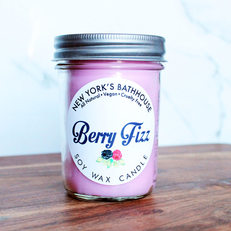 Berry Fizz Soy Wax Candle - New York's Bathhouse