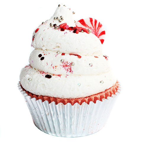 Candy Cane Cupcake Bath Bomb - New York's Bathhouse