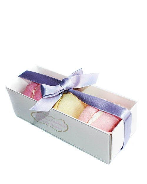 Assorted Macarons Solid Bubble Bar Gift Box - New York's Bathhouse