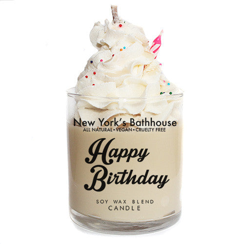 Happy Birthday Cake Candle - New York's Bathhouse